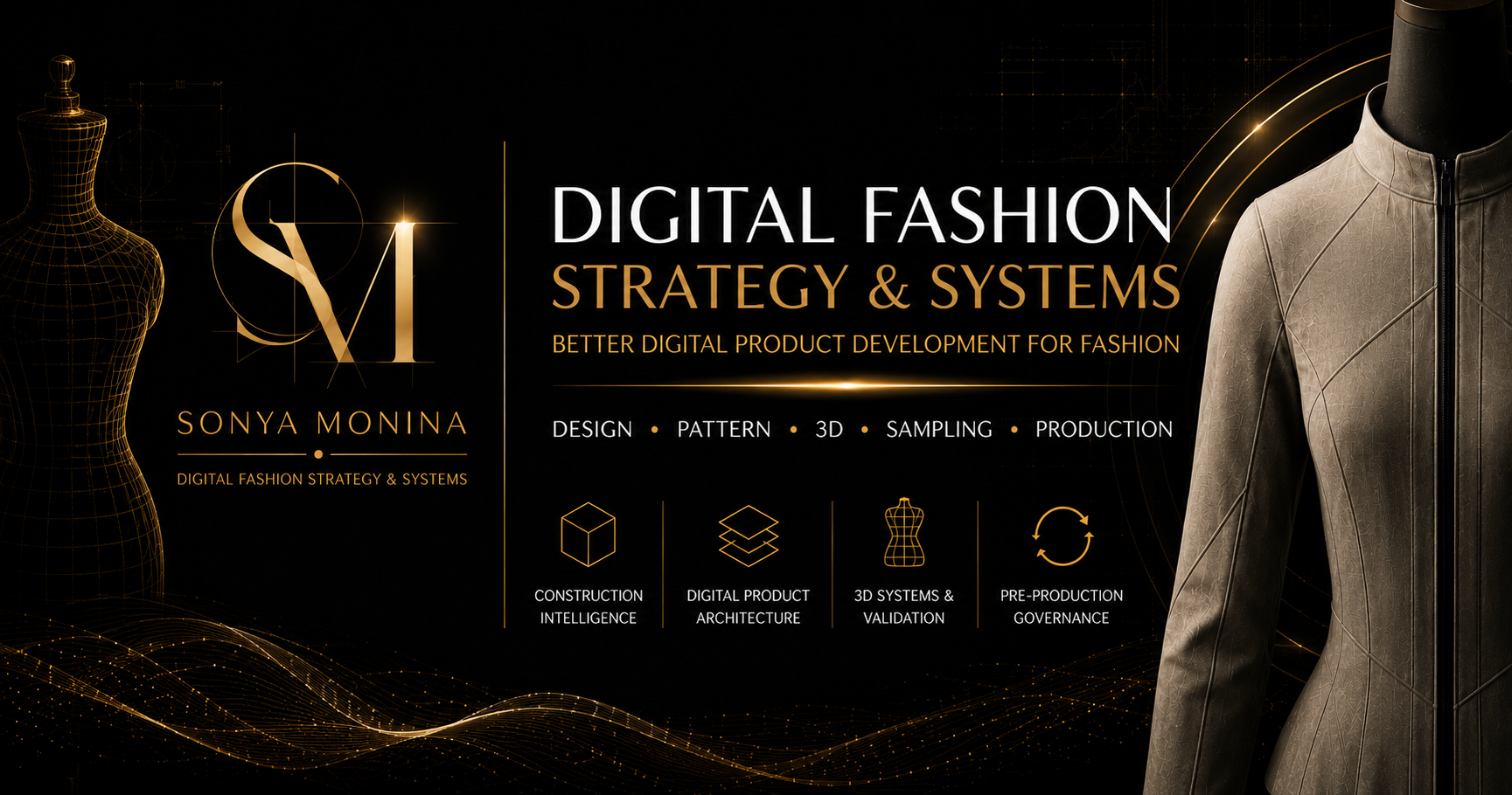SONYA MONINA Digital Fashion Strategy & Systems – digital product development, 3D validation and pre-production systems for fashion